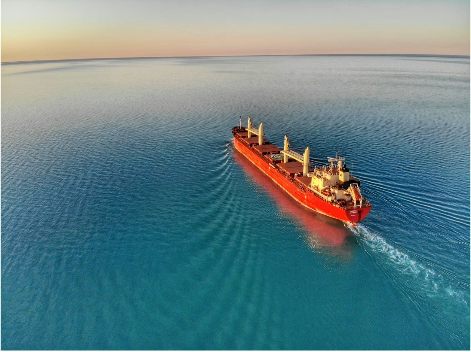 Bulk carrier in open sea