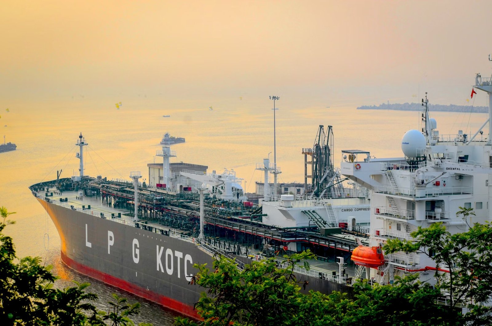 LPG carrier at terminal
